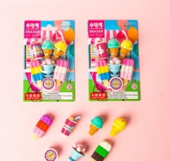 Best Idako Ice Cream Treats Series Mini Erasers Card