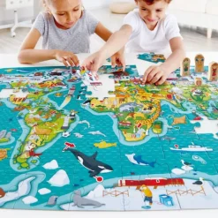 Sale Hape 2-in-1 World Tour Puzzle and Game