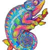 Best Unidragon Iridescent Chameleon Wooden Puzzle