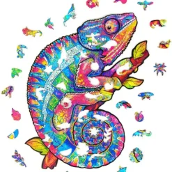 Best Unidragon Iridescent Chameleon Wooden Puzzle