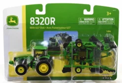 Hot TOMY John Deere 8320R Tractor with JD 637 Disk
