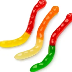 New Albanese Confectionery Large Assorted Fruit Gummi Worms 5 lb. Bag