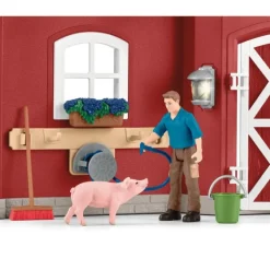 New Schleich Large Barn with Animals and Accessories