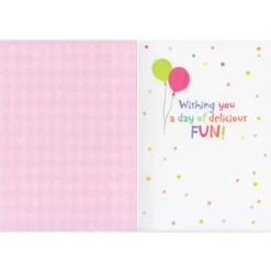 Peaceable Kingdom Macaroons Glitter Birthday Card
