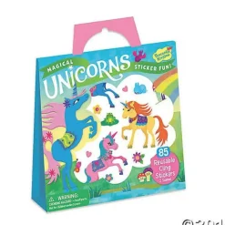 Hot Peaceable Kingdom Magical Unicorns Reusable Sticker Tote