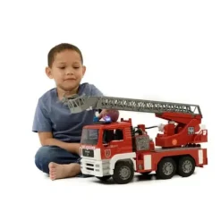 New Bruder MAN TGA Fire Engine with Ladder Water Pump and Light/Sound Module