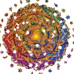 Hot Unidragon Mandala - Inexhaustible Abundance Wooden Jigsaw Puzzle