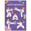 Online Peaceable Kingdom Martial Arts Foil Birthday Card