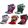 Clearance Bio World Marvel Chibi Avengers - 5 Pair Ankle Socks