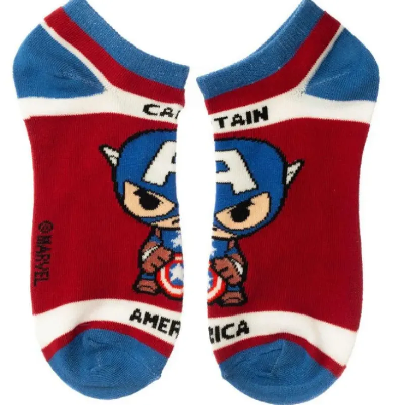 Clearance Bio World Marvel Chibi Avengers - 5 Pair Ankle Socks