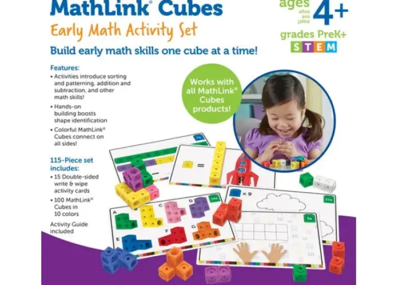Outlet Learning Resources Mathlink Cubes Early Math Activity Set