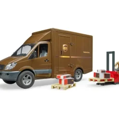 Clearance Bruder MB Sprinter UPS Truck with Manually Operated Pallet Jack