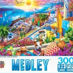 Hot MasterPieces Medley - Santorini Sails - 300 Piece EzGrip Puzzle