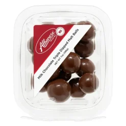 Hot Albanese Confectionery Milk Chocolate Triple Dipped Malt Balls 7 oz. Tub