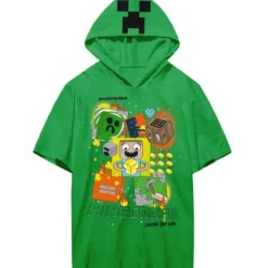 Clearance Bio World Minecraft: Build/Explore/Create - Youth Cosplay Hooded Tee