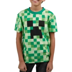 Clearance Bio World Minecraft Creeper AOP Youth Cosplay Tee