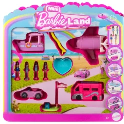 Discount Mattel Mini Barbieland - Dolls and Vehicles 4-Pack Set
