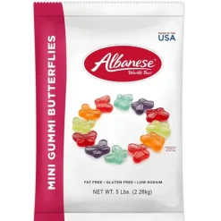 New Albanese Confectionery Mini Gummi Butterflies 5 lb. Bag
