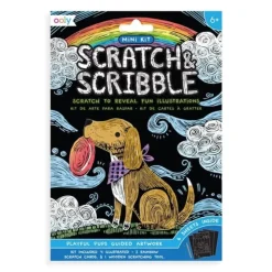 Ooly Mini Kit Scratch and Scribble Scratch Art Kit - Playful Pups