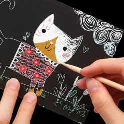 Ooly Mini Kit Scratch and Scribble Scratch Art Kit - Cutie Cats