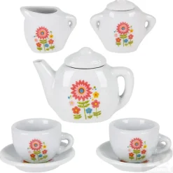 The Toy Network Mini Porcelain Tea Set