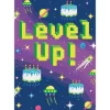 Discount Peaceable Kingdom Neon Birthday Card Level Up