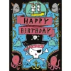 Clearance Peaceable Kingdom Neon Birthday Card Pirate