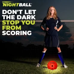 Best Tangle Nightball Glow in the Dark Light Up Soccer Ball Orange