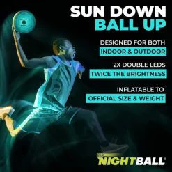 Clearance Tangle Nightball Glow in the Dark Light Up Basketball Teal