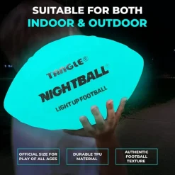 Tangle Nightball Glow in the Dark Light Up Football Blue