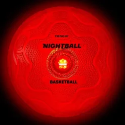 Hot Tangle Nightball Glow in the Dark Light Up Basketball Red