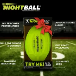Tangle Nightball Glow in the Dark Light Up Football Green