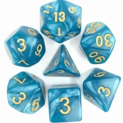 Hot Legacy Dice Pearl 7 Dice Set with Bag