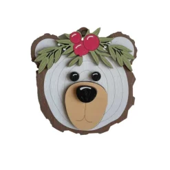 Sale Idako Personalized Wooden Christmas Ornament Polar Bear (Standard)