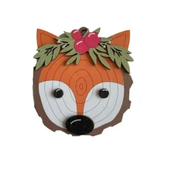 Best Idako Personalized Wooden Christmas Ornament Fox (Standard)