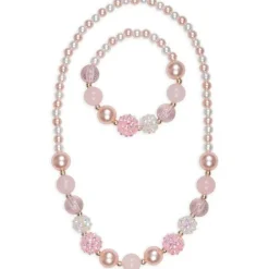 Discount Creative Education Pinky Pearl Necklace & Bracelet Set