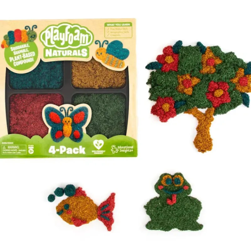 Hot Learning Resources Playfoam Naturals 4-Pack