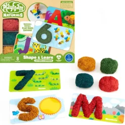 New Learning Resources Playfoam Naturals Shape & Learn Letters & Numbers