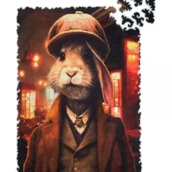 New Unidragon Pop-Art - Thomas Rabbit Wooden Puzzle - 250 Pieces