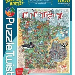 Best Maynards Puzzle Twist - Color Me Minnesota - 1,000 Piece Puzzle