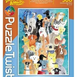 Hot Maynards Puzzle Twist - Colorful Canines - 500 Piece Puzzle