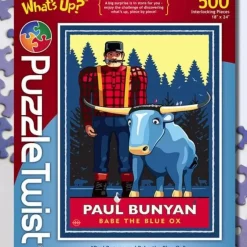 New Maynards Puzzle Twist - Paul Bunyan & Babe The Blue Ox - 500 Piece Puzzle