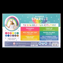 Best Ooly Rainbow Sparkle Metallic Watercolor Gel Crayons - Set of 12