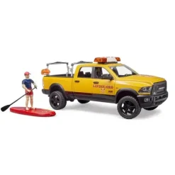 Online Bruder RAM 2500 Power Wagon Lifeguard w/ Figure, Stand-up Paddle and Light + Sound Module
