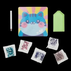 Clearance Ooly Razzle Dazzle DIY Gem Art Kit: Cutesy Cat