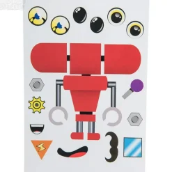 Discount The Toy Network Robot Character Sticker Set - 12 Pieces