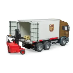 Hot Bruder SCANIA R-Series UPS logistics truck with forklift