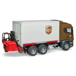 Hot Bruder SCANIA R-Series UPS logistics truck with forklift