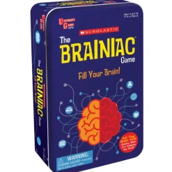 Outlet University Games Scholastic Brainiac Game Tin