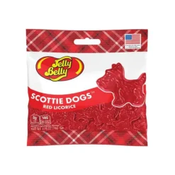 Hot Jelly Belly Scottie Dogs Red Licorice 2.75 oz Bag